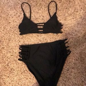 2 piece black bikini
